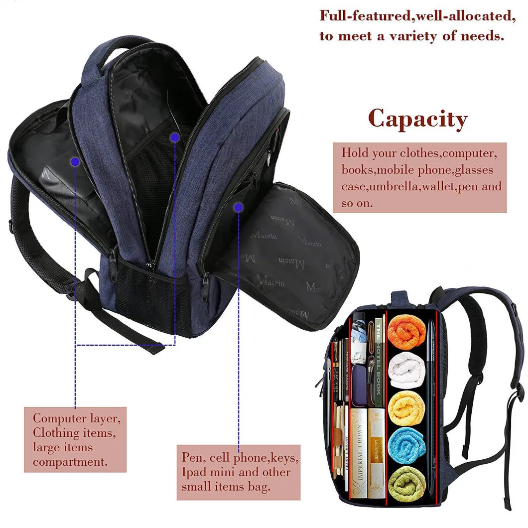 Fashion Business School Sport Computer Laptop Bag Travel Backpack