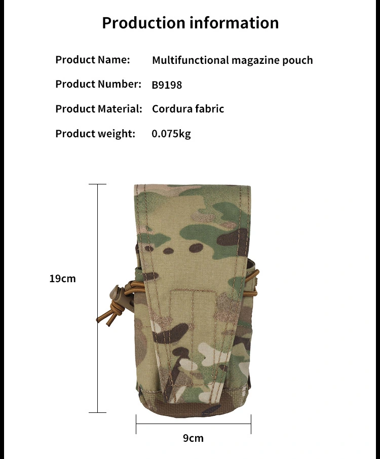 Sabado Tactical Flashlight Pouch Equipment Mag Pouch Multicam Molle Tactical Magazine Pouch Molle Clip Tool Bag