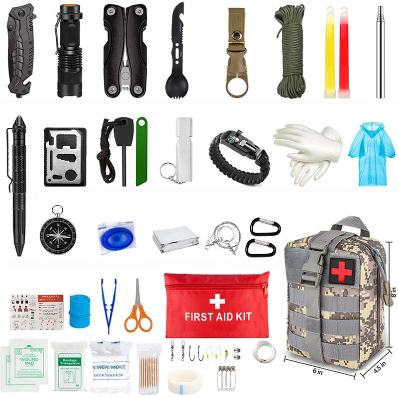 Outdoor Camping Equipment Survival Kit Multifunctional Sos Emergency Supplies Ifak Bag