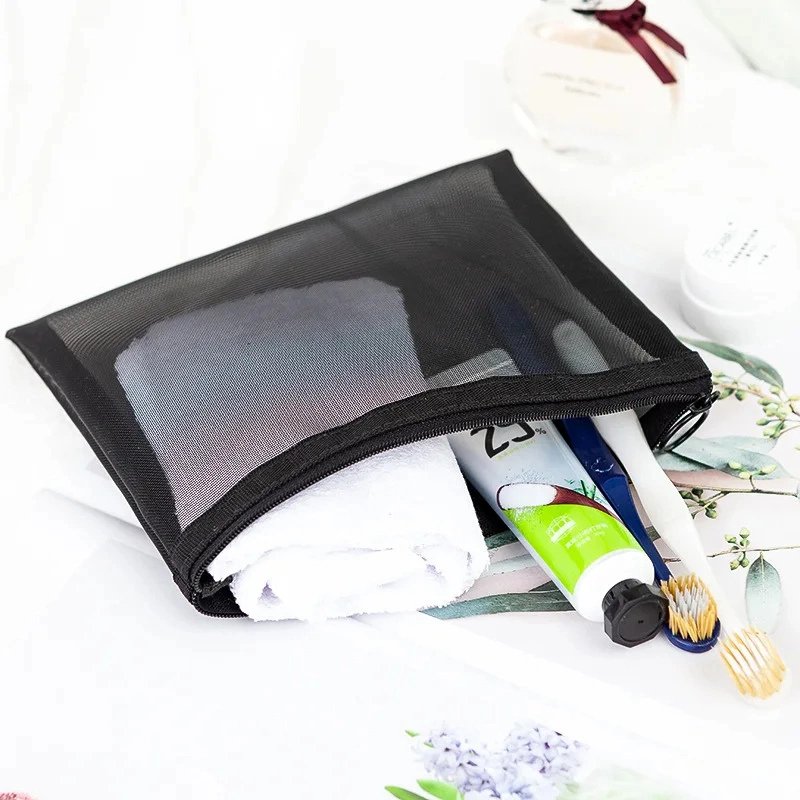 Large Capacity Double Layer Travel Foldable Transparent Makeup Cosmetic Bag Portable Toiletry Bags&amp; Cases