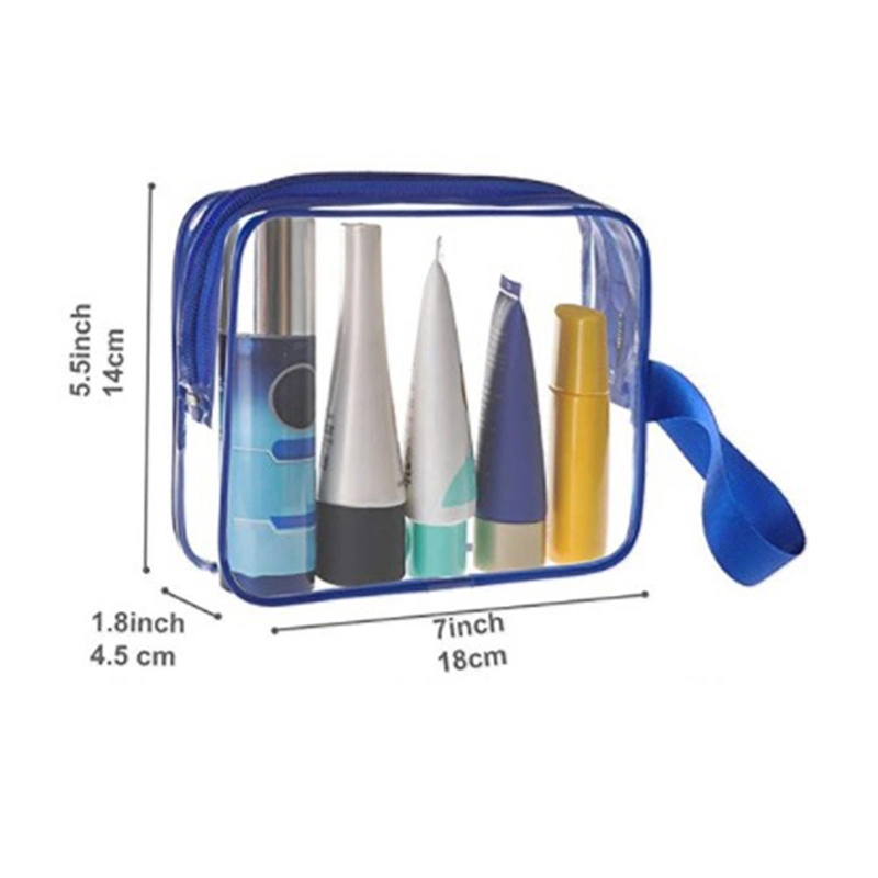 Customize Large Capacity Waterproof Cute Travel Organizer Accessories Clear Transparent Plastic PVC EVA Pouch Makeup Toiletry Packaging Wash Bath Cosmetic Bag