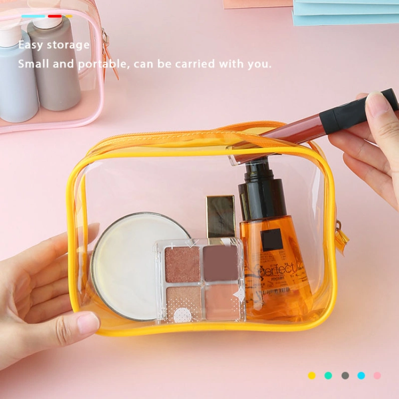 Women&prime;s Transparent Cosmetic Bag Necessaire Makeup Bag Organizer for Cosmetics PVC Clear PVC Lipstick Pencil Cases Pouch