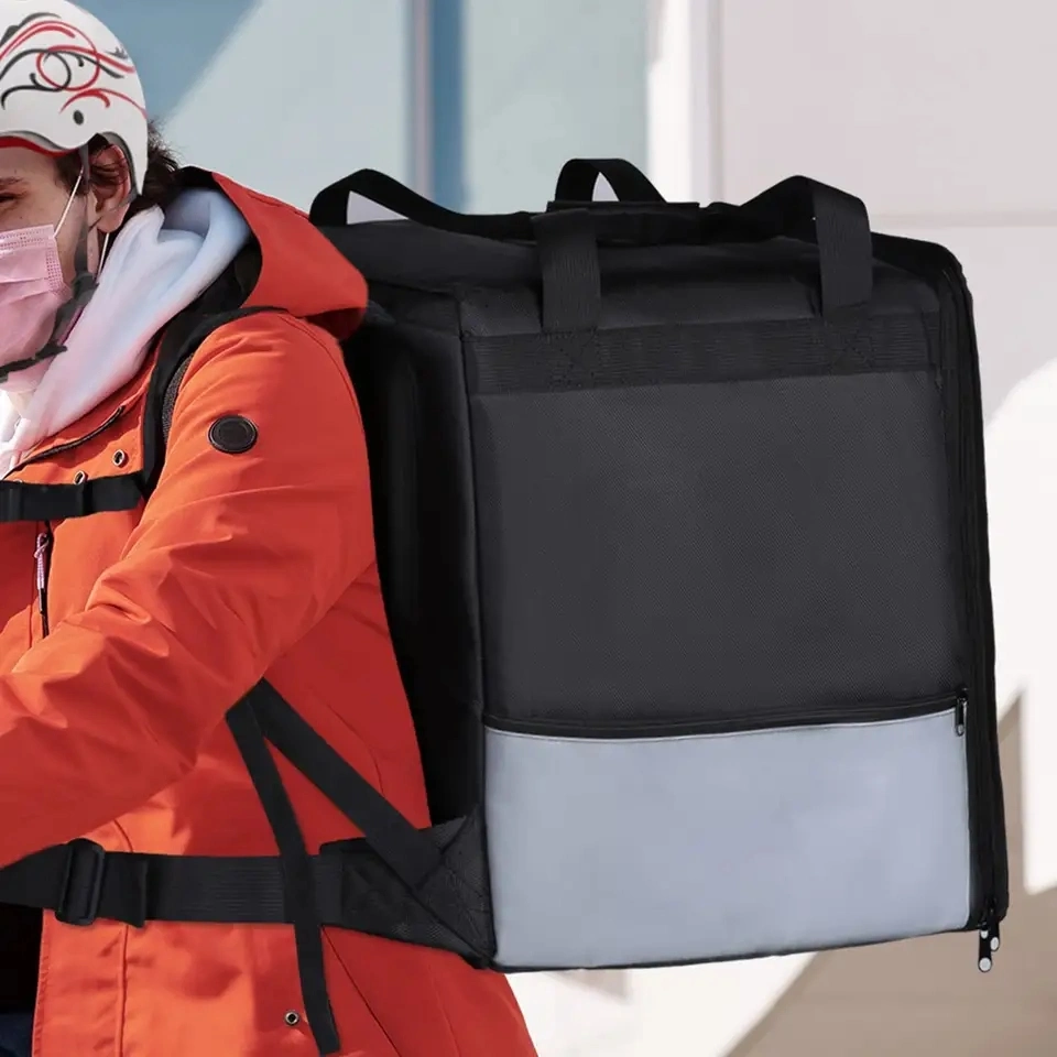 Durable Cooler Insulated Reusable Bag Food Delivery Bag Delivery Man Bag with Shoulder