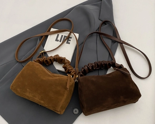 PU Leather Velvet Bag Female New Fashion Ladies Single Shoulder Velvet Bag Designer Handbag Luxury Fashion Designer Wholesale Women Bags