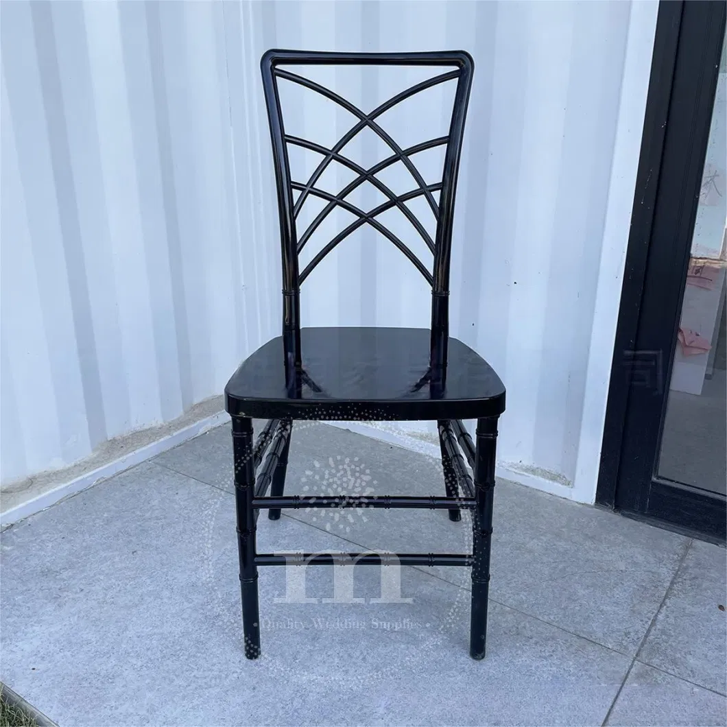 Black PC Disassembled Luxe Tiffany Outdoor Restaurant Dining Chair for Banquet