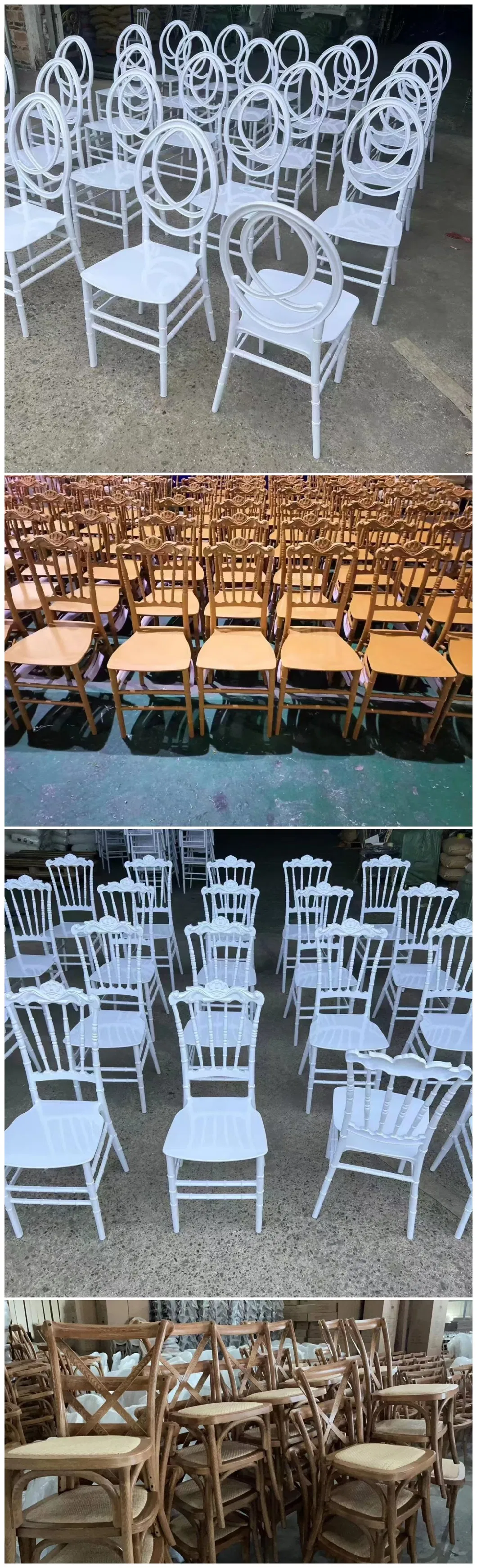White Classic Banquet Acrylic Chiavari Chair Stacking Plastic Silla Tiffany Chair
