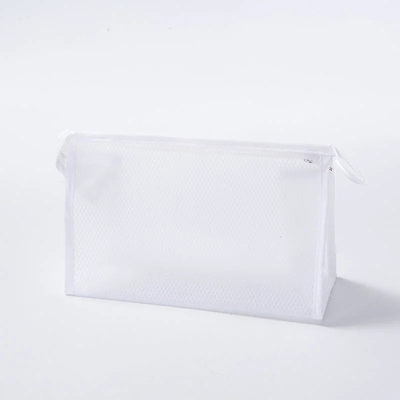 Fashion Mesh Transparent Cosmetic Organizer Package Portable Makeup Storage Bag Bathroom Waterproof Washing Toiletries Organizer