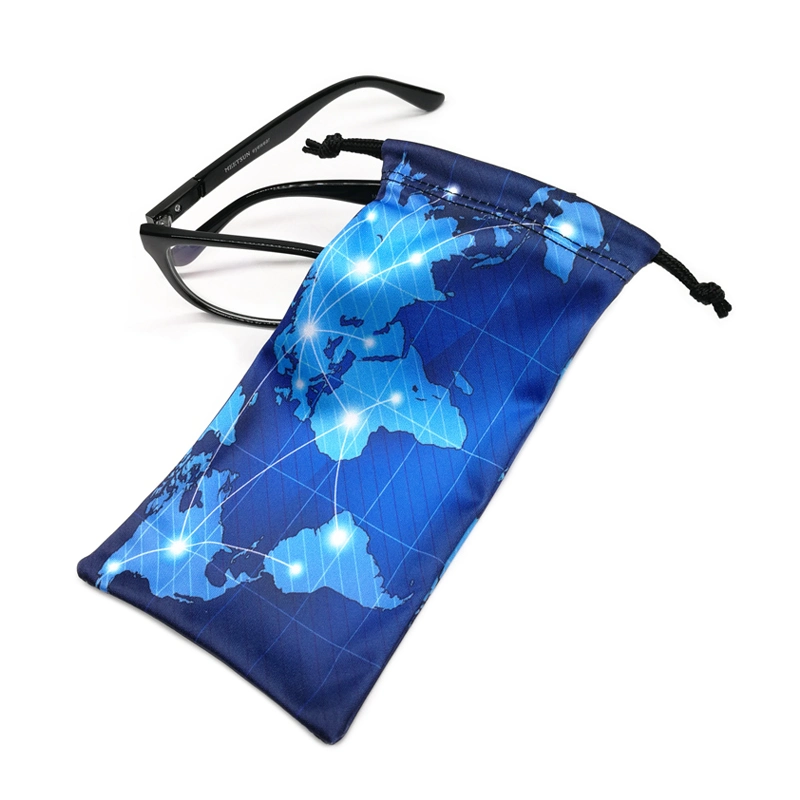 Custom Heat Transfer Printed Microfiber Sunglasses Glasses Bag with Logo