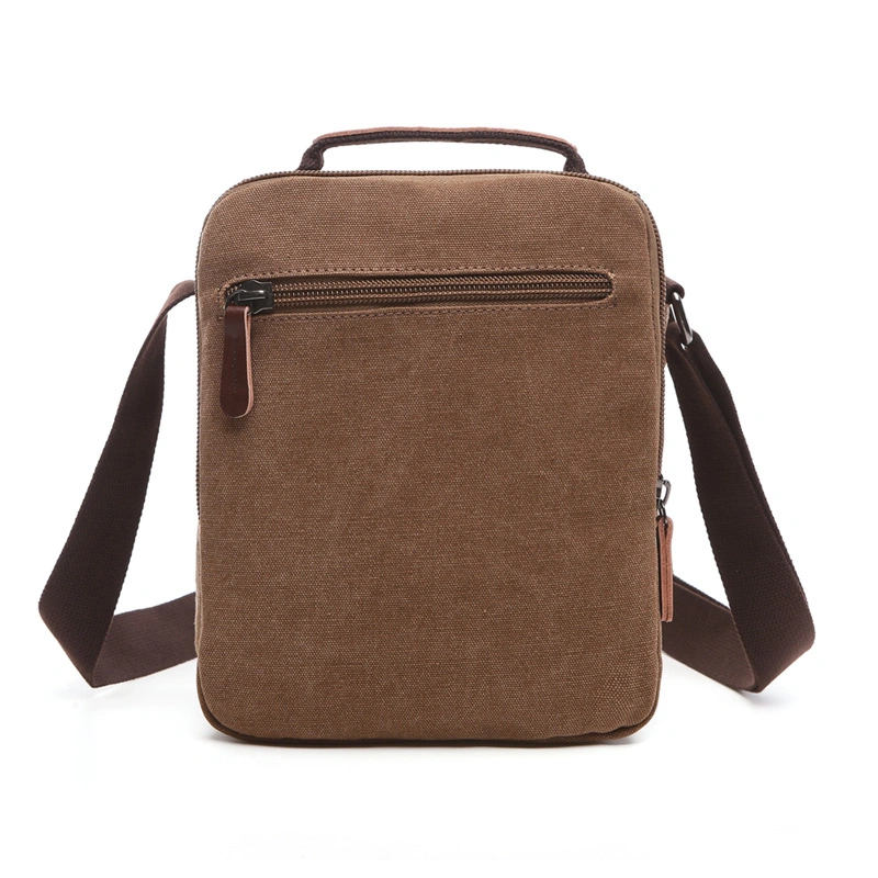 Fashionable Korean Style Cool Hip-Hop Casual Retro Bag Wear-Resistant Men&prime;s Bag Custom Shoulder Crossbody Canvas Bag