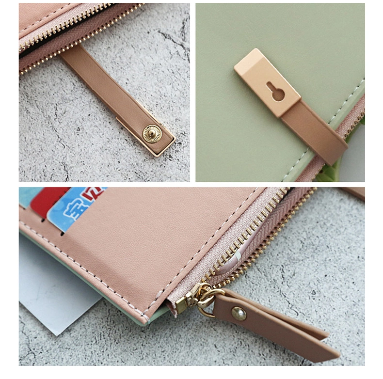 Wholesale Beautiful Colorful Long PU Leather Women Wallet Purses Tassel Coin Purse Card Bag
