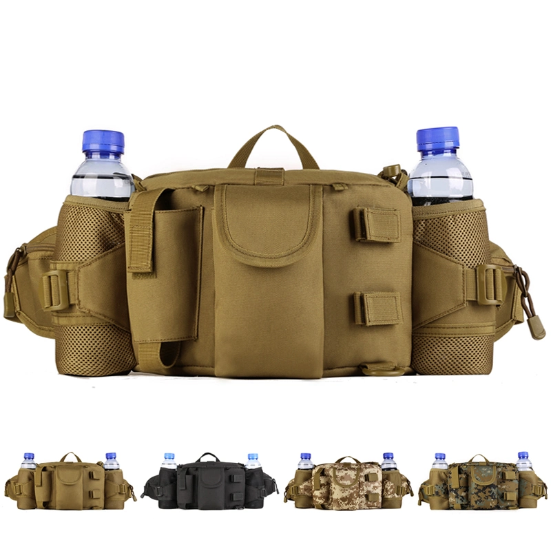Fashion Outdoor Hip Belt Tactical Fanny Pack Waist Bag with Two Bottle Holder