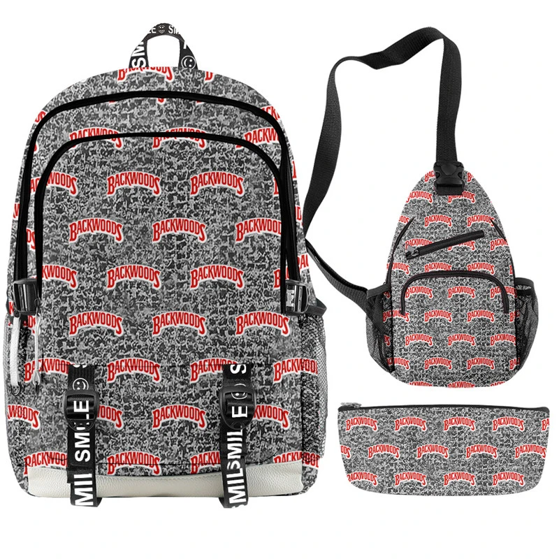 Custom Pattern Available Fashion Girls Boys School Bag Set 3 Sizes Cooky Book Bag Backpack School Bag