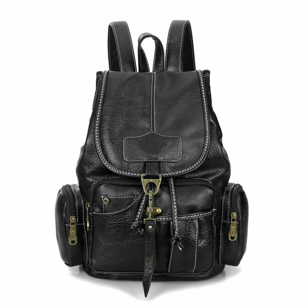 Leather Backpack School Travel Shoulder Bag Purse Handbag Bag