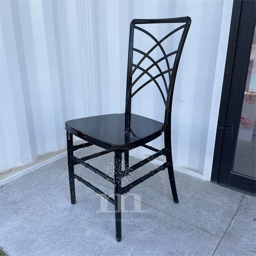 Black PC Disassembled Luxe Tiffany Outdoor Restaurant Dining Chair for Banquet