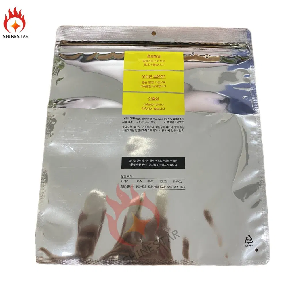 Zipper Plastic Packaging Bag for Underwear Clothes Garment Mask