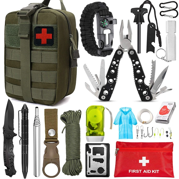 Outdoor Camping Equipment Survival Kit Multifunctional Sos Emergency Supplies Ifak Bag