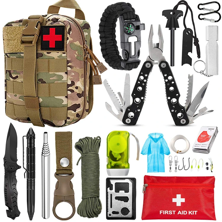 Outdoor Camping Equipment Survival Kit Multifunctional Sos Emergency Supplies Ifak Bag