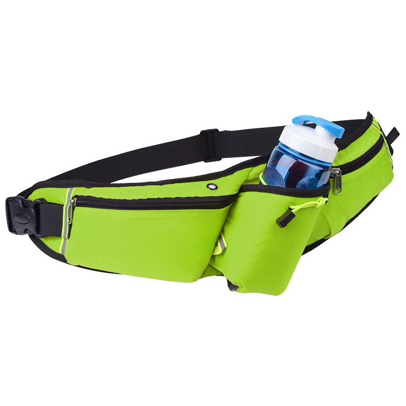 Customzied Waterproof Fitness Fanny Pack Bum Hip Elastic Belt Running Outdoor Sports Riding Hiking Climbing Pouch Polyester Nylon Waist Bag with Bottle Holder