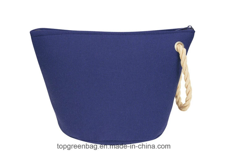 Wholesale Customize Eco Travel Kit Make up Zipper Pouch Bag with Rope Strap