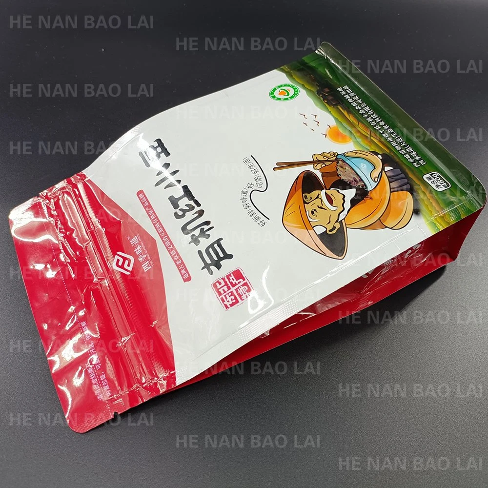 Top Zip Plastic Bag Food Packaging/ 3 Side Seal Zipper Bag/ Stand up Pouch Ziplock Bag for Pork, Sea Food