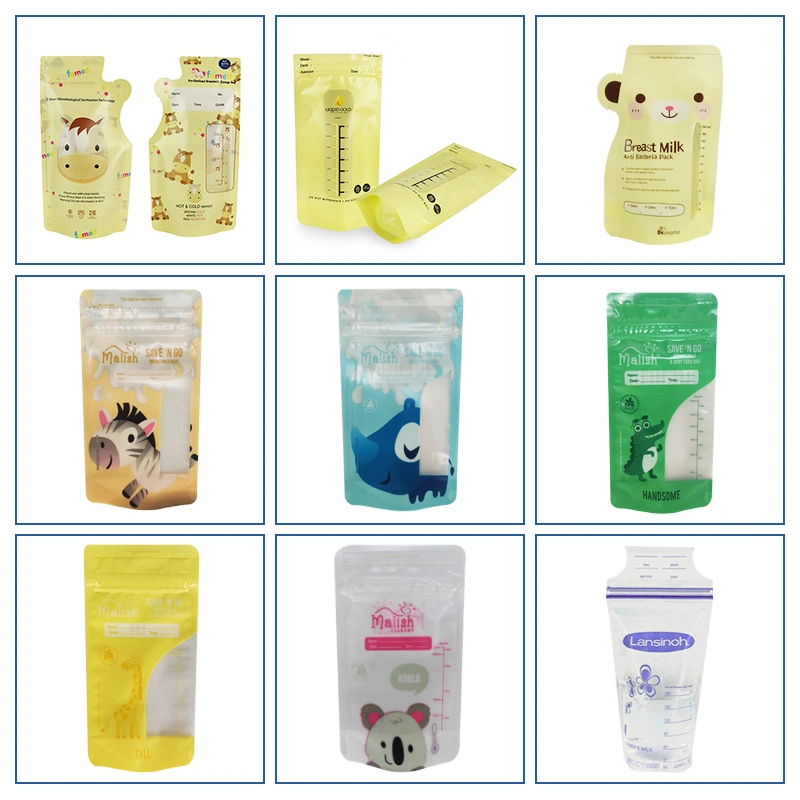 Wholesale Breast Milk Storage Bag 100% BPA Free Storage Plastic Bag Breast Milk Cooler Bag with Zipper