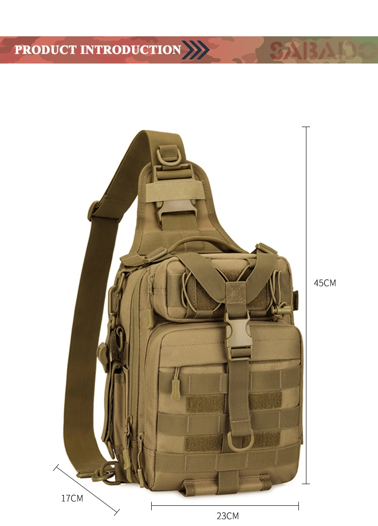 Sabado EDC Oxford Cloth Camouflage Crossbody Shoulder Pack Army Style Molle System Tactical Large Chest Bag