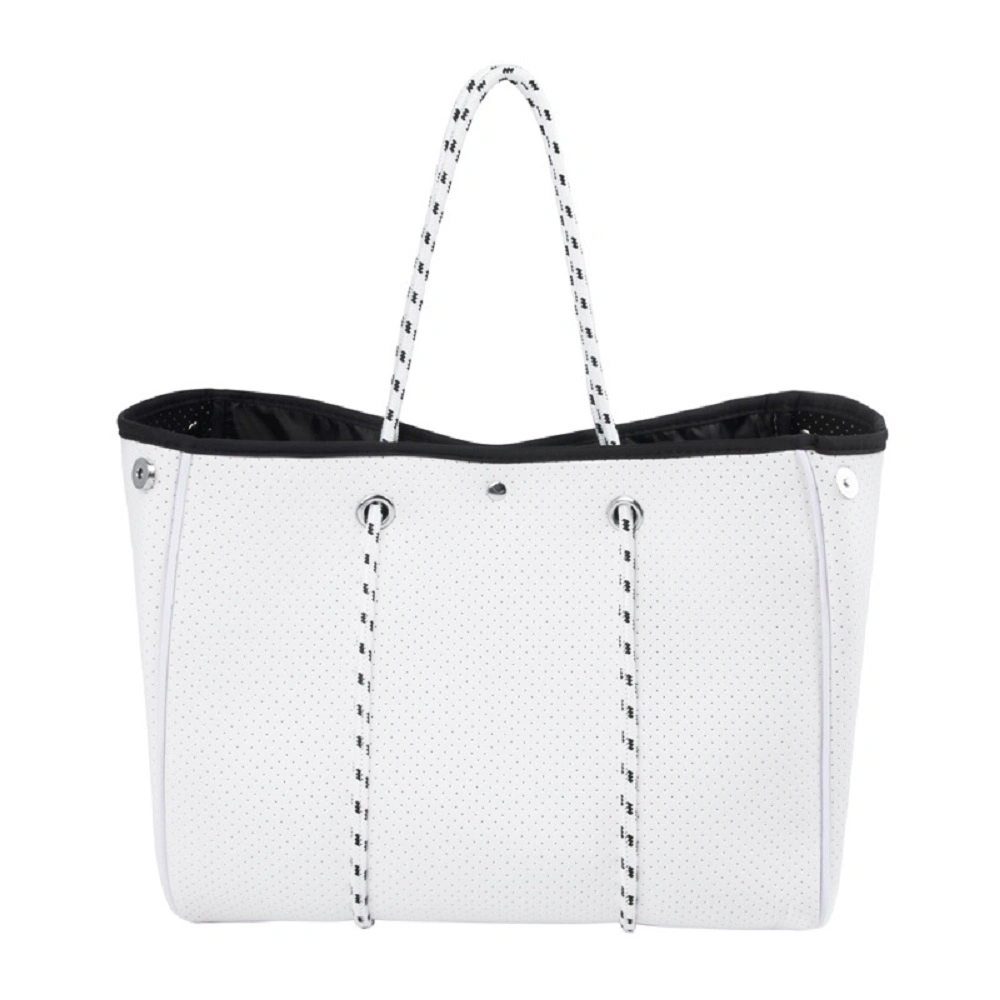 Neoprene Large Tote Bag Waterproof Shopper Casual String with Magnetic Closure Wbb17576