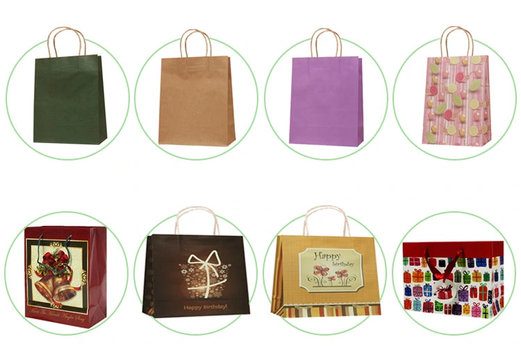 Custom Clothing Shopping Bags Gift Paper Bag with Handle Luxury Bags for Wedding/Jewelry/Cosmetic