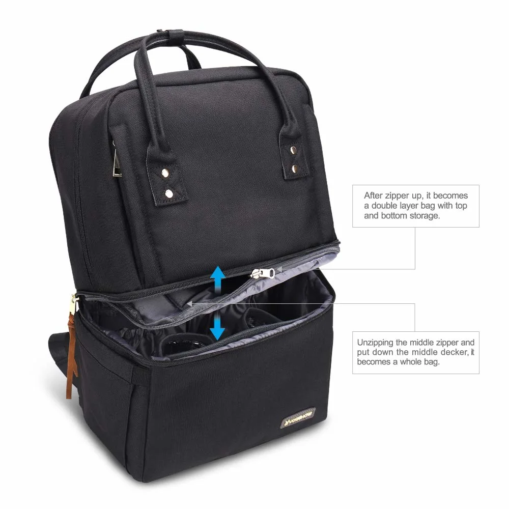 Trendy Backpack, Large Capacity Multi-Functional Baby Diaper Bag, Diaper Backpack