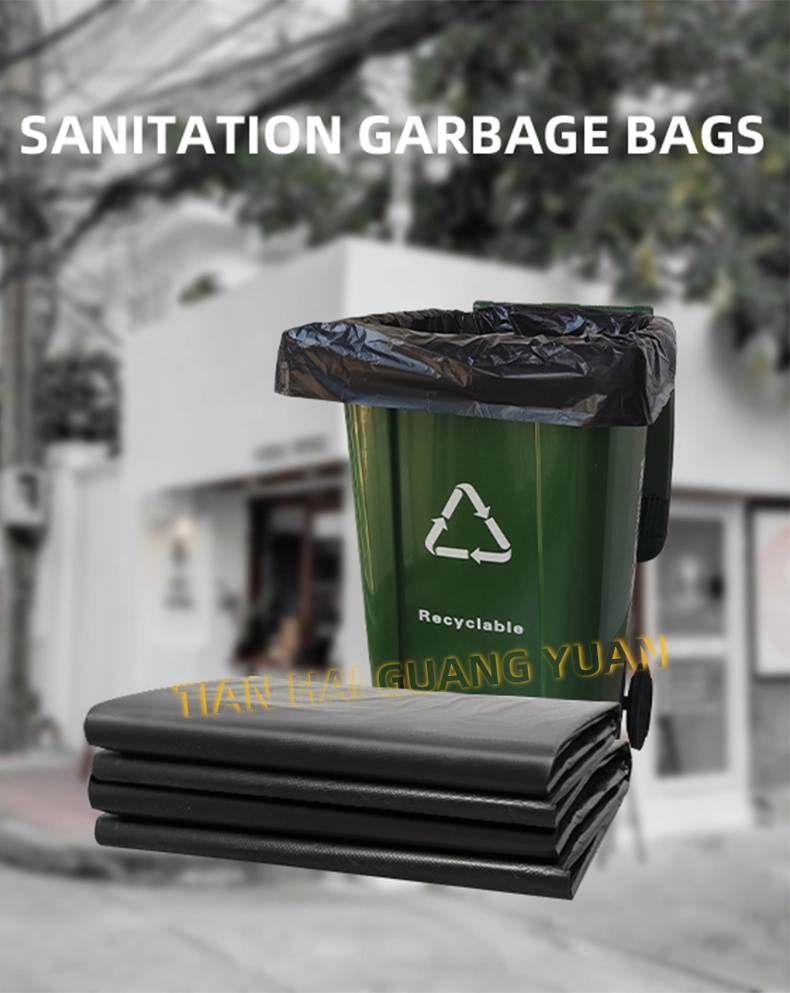 Manufacturer Wholesale Disposable Heavy Duty Plastic Sanitation Large Thickened Garbage Bag Maker