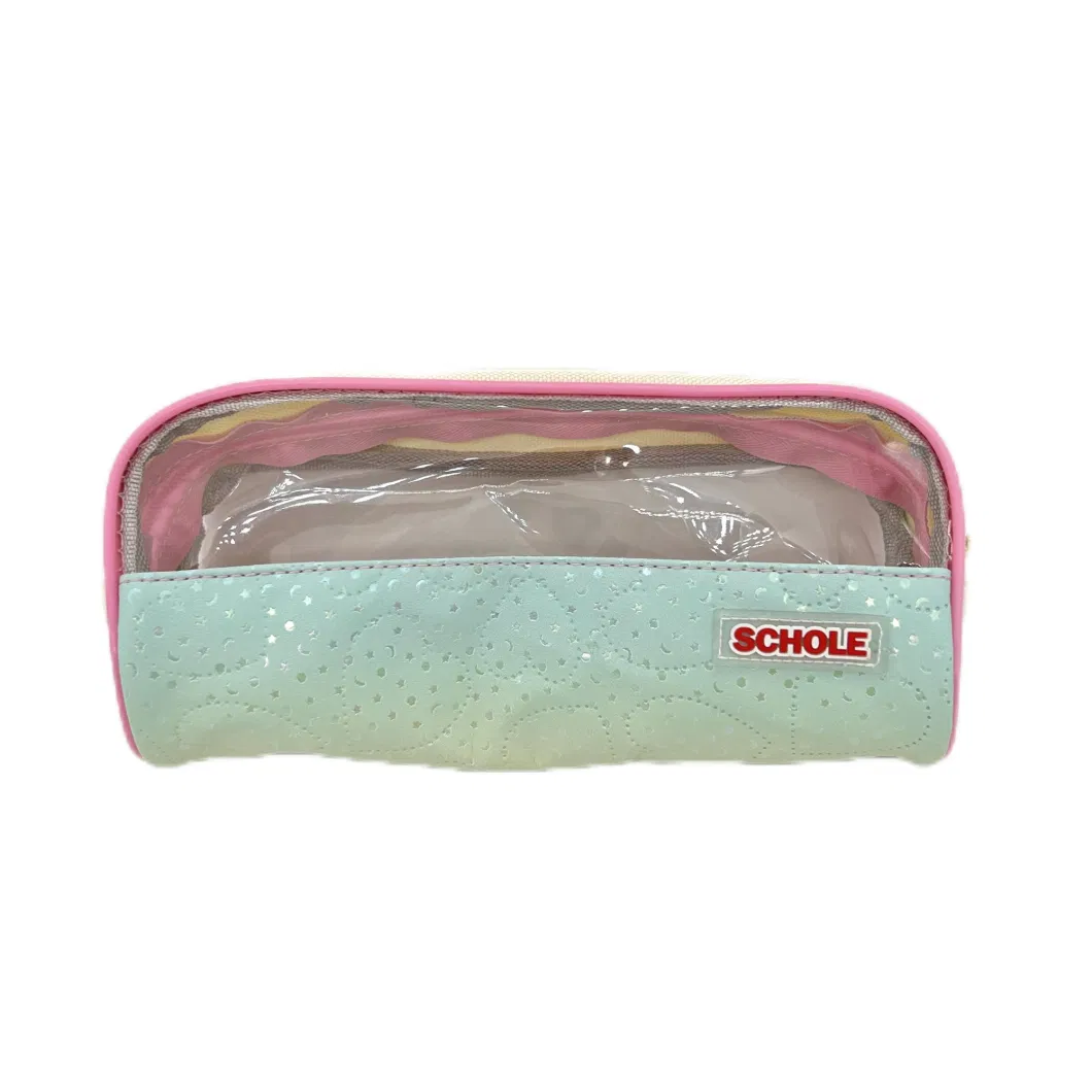 Rinbow Pink Pencil Case Suit Pencil Box Case Bag Box Stationery School Children