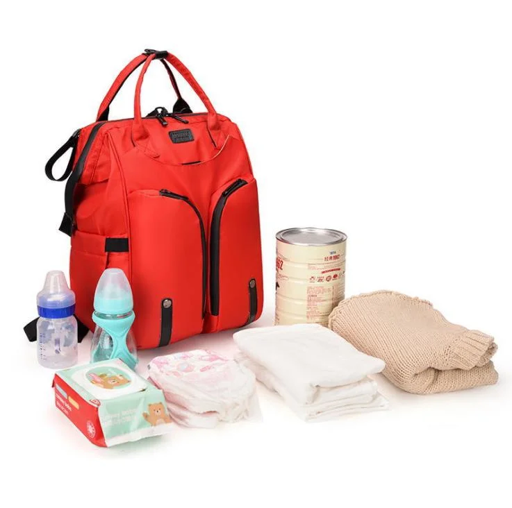 Portable Waterproof Mummy Maternity Bag Crib Large Capacity Mom Backpack Foldable Baby Diaper Bag