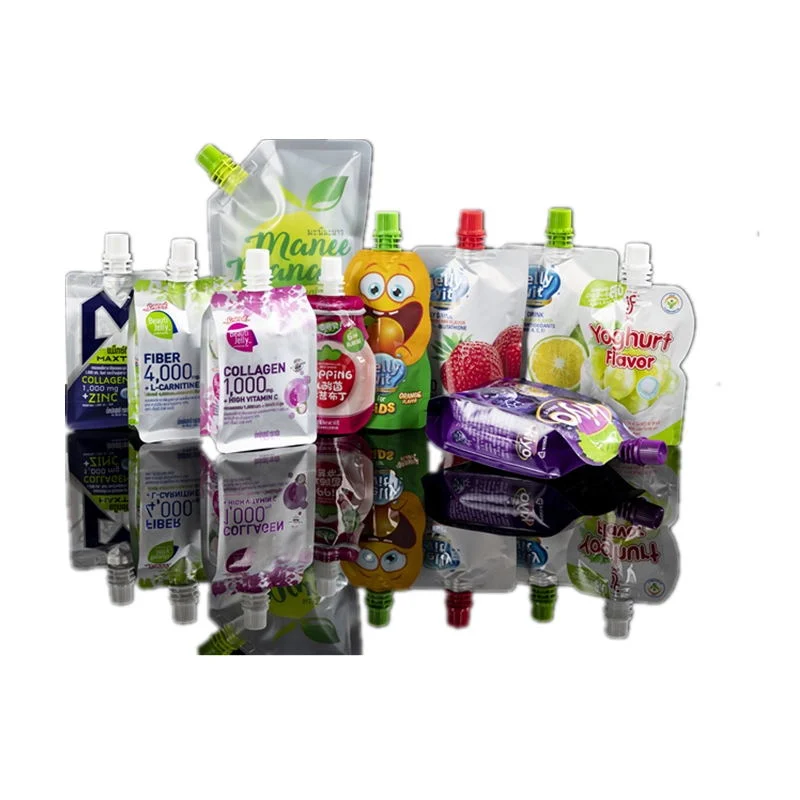 Liquid Plastic Foods Packaging Bag/ Sauce Spout and Stand up Bags, Plastic Drinking Bags Such as Juice, Puree, Liquid Mouthpiece etc.