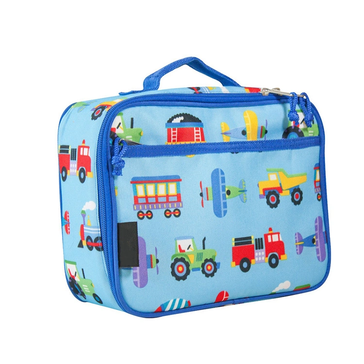 High Quality Insulated Children Zipper Picnic Tote Bag Portable Cute Cartoons Character Kids School Lunch Cooler Bag