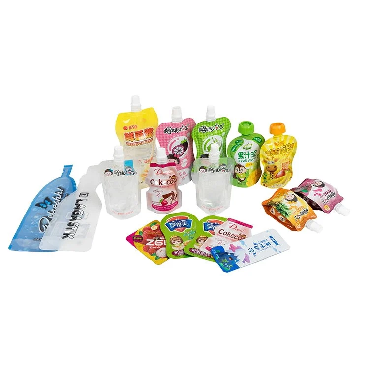 Liquid Plastic Foods Packaging Bag/ Sauce Spout and Stand up Bags, Plastic Drinking Bags Such as Juice, Puree, Liquid Mouthpiece etc.