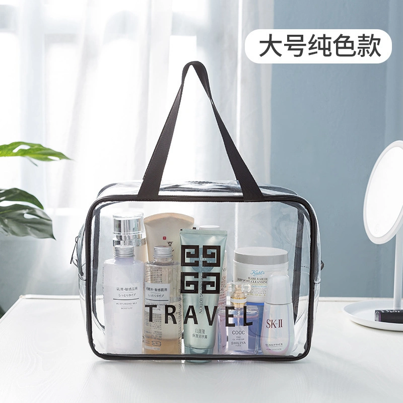 Wholesale New Designer Makeup Shopping Bag Packaging Custom Makeup Bag Transparent Pouch Bag Clear Cosmetic Bag