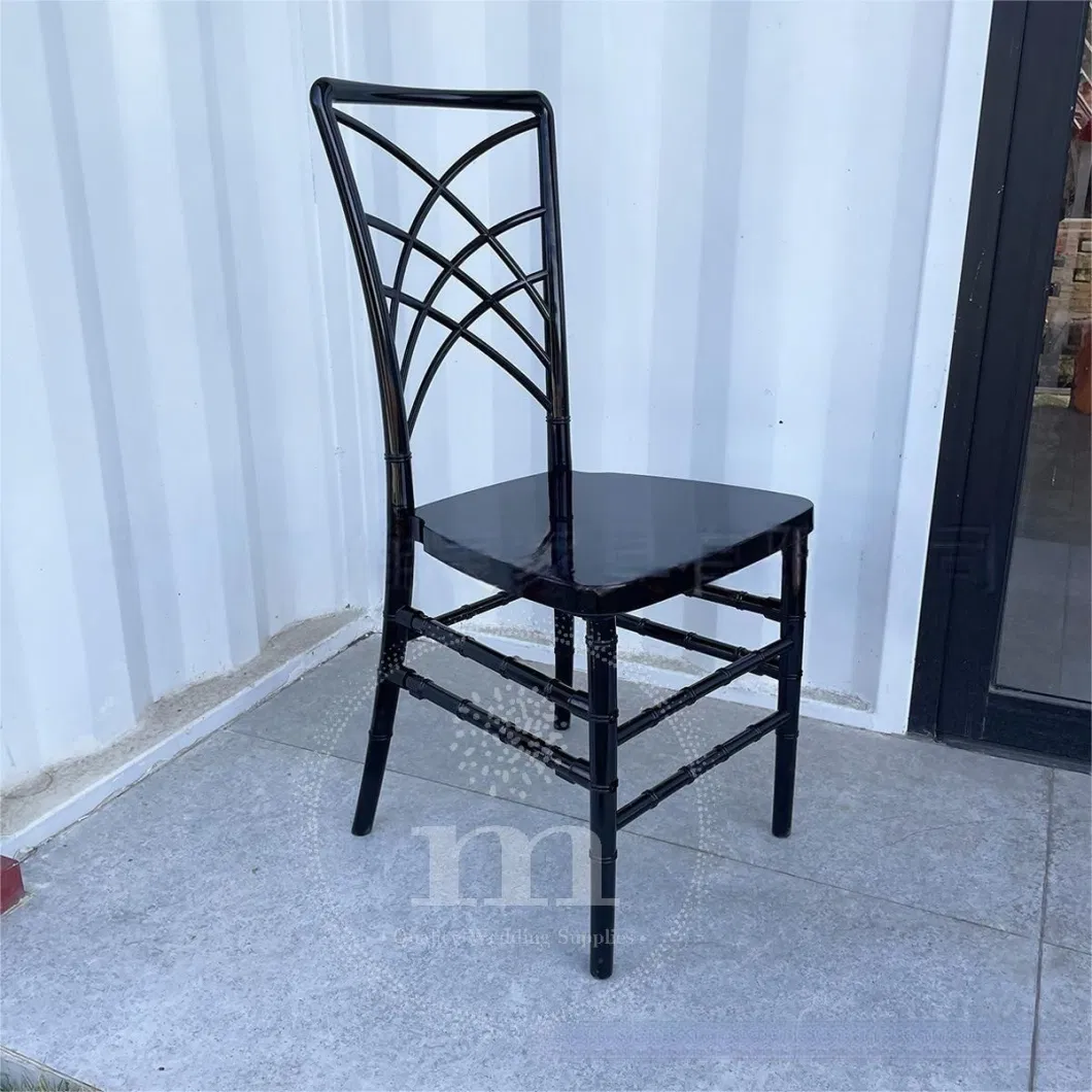 Black PC Disassembled Luxe Tiffany Outdoor Restaurant Dining Chair for Banquet