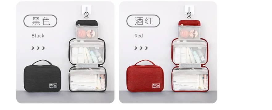 Ladies Toilet Hanging Makeup Folding Portable Travel Cosmetic Wash Bag Make up Case