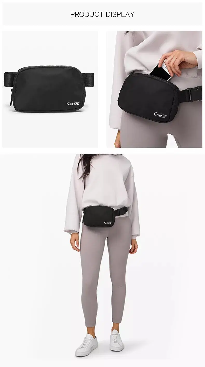 Custom Logo Sport Nylon Everywhere Fanny Packs Waist Belt Bags for Men
