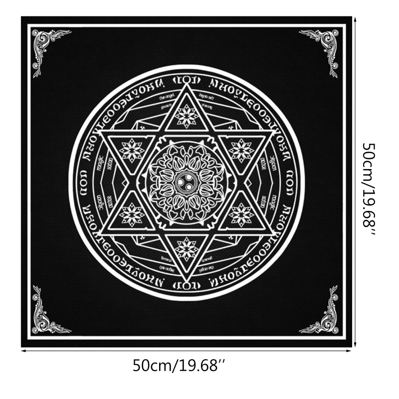 Non-Woven Tarot Tablecloth Rune Divination Altar Tarot Patch Table Cover for Magicians Daily Board Games Card Pad