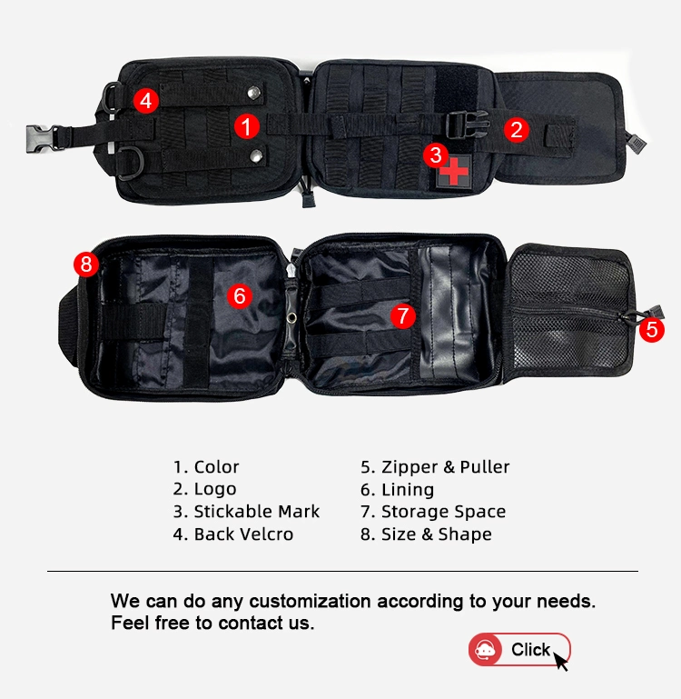 High Quality Outdoor Large Capacity Tactical Medical Pouch First Aid Bag Ifak Molle EMT Detachable Emergency Quick Release Bag