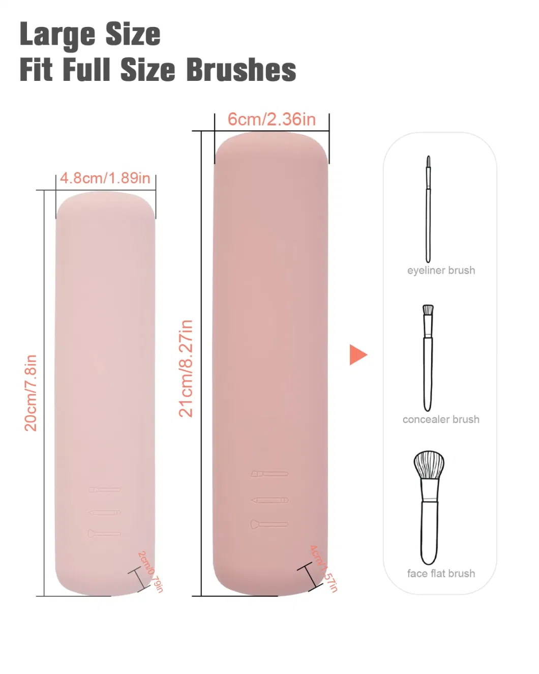 Makeup Brush Organizer for Travel Cosmetic Bag Makeup Brush Case Holder Case