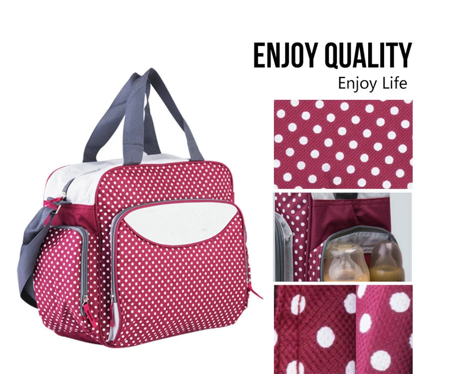 OEM Custom 2022 Mummy Luxury Travel Tote Nappy Maternity Bag Waterproof Baby Diaper Bags for Mothers with Changing Mat