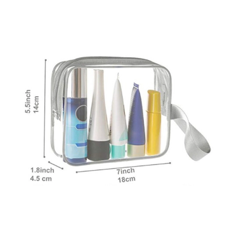 Customize Large Capacity Waterproof Cute Travel Organizer Accessories Clear Transparent Plastic PVC EVA Pouch Makeup Toiletry Packaging Wash Bath Cosmetic Bag