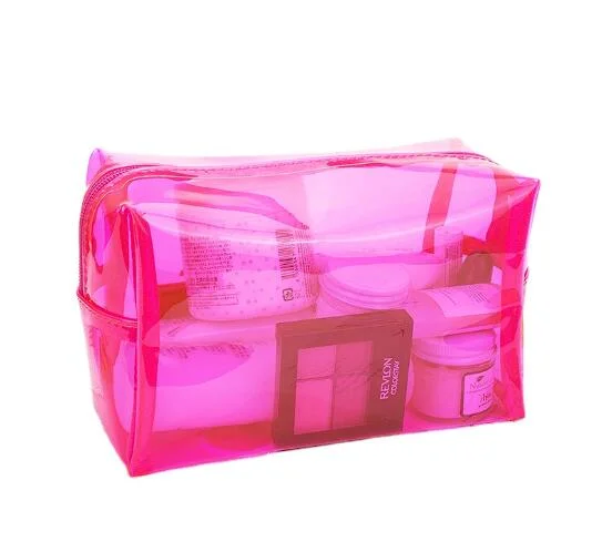 Women Bulk Makeup Pouch Transparent Neon PVC Waterproof Travel Toiletry Bags Plastic Clear Cosmetic Bag