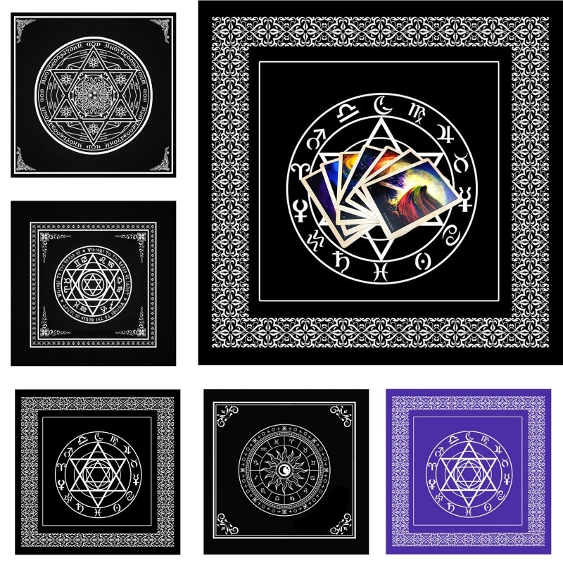 Non-Woven Tarot Tablecloth Rune Divination Altar Tarot Patch Table Cover for Magicians Daily Board Games Card Pad