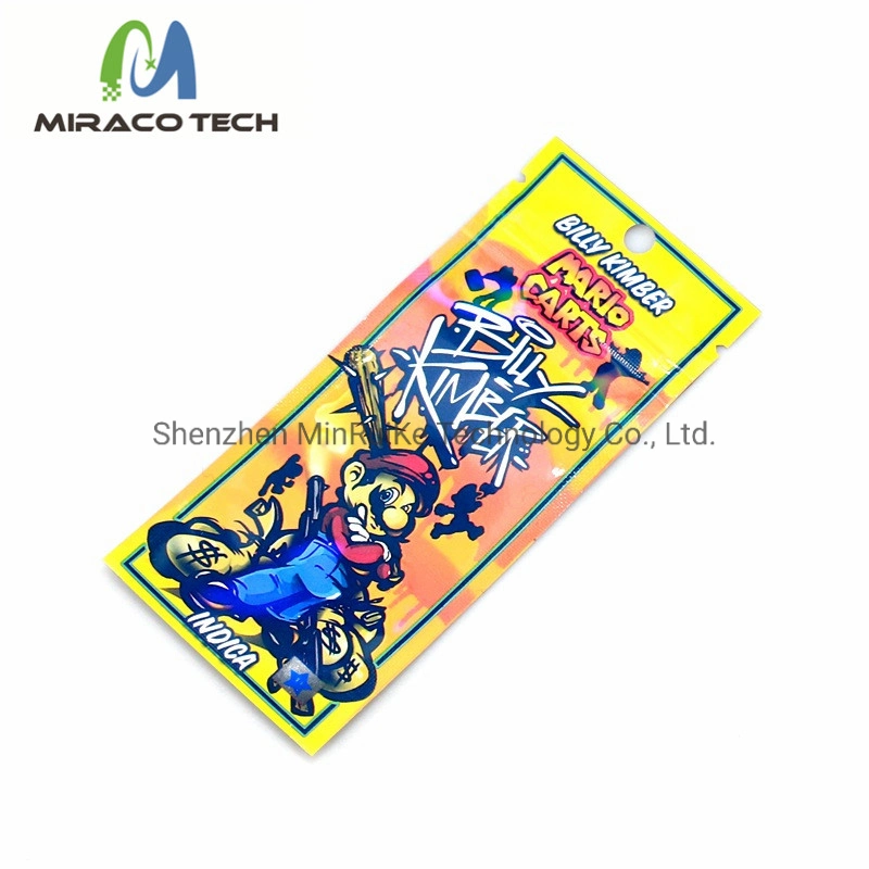 Mario Carts Stickers Holographic Printing Package Bag for AC1003 Cartridges Vaporizer Vape Pen