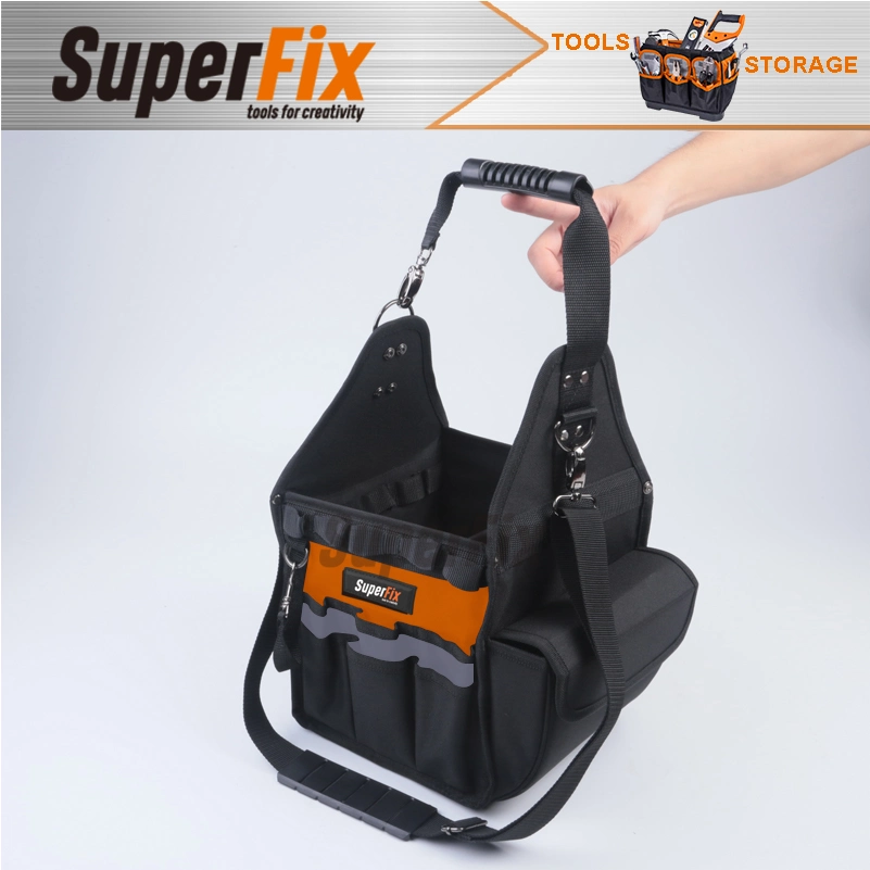 Multi-Purpose Tool Bag with Pockets, Steel Zipper, Big Capacity, Metal Buckle,