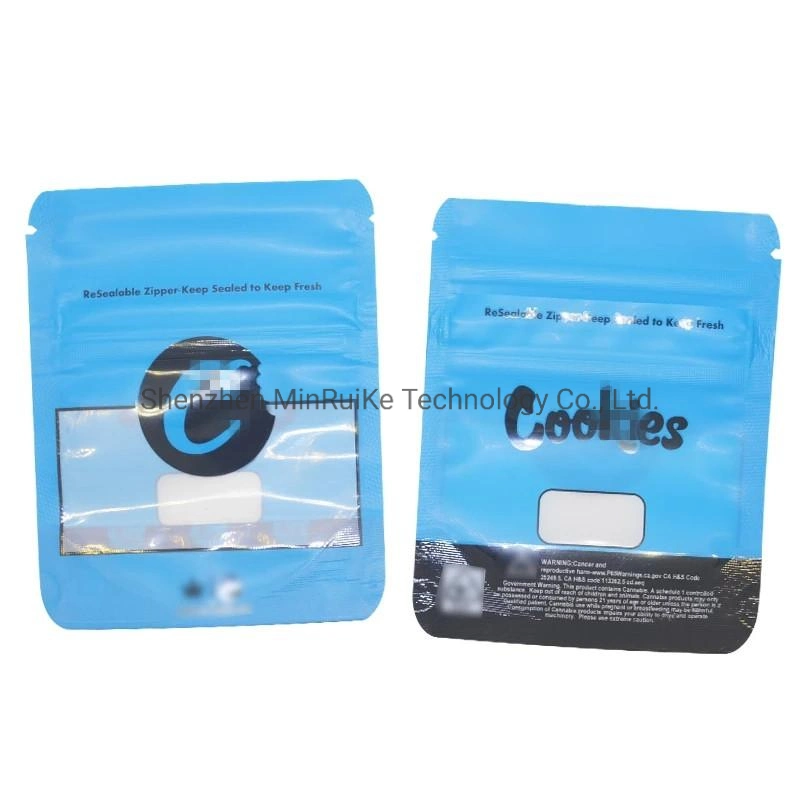 Childproof California Cooky Cookiee Bags 3.5g Plastic Reseealable Child Resistant 420 Ziplock Mylar Cookkies Childproof Ziplock Bag