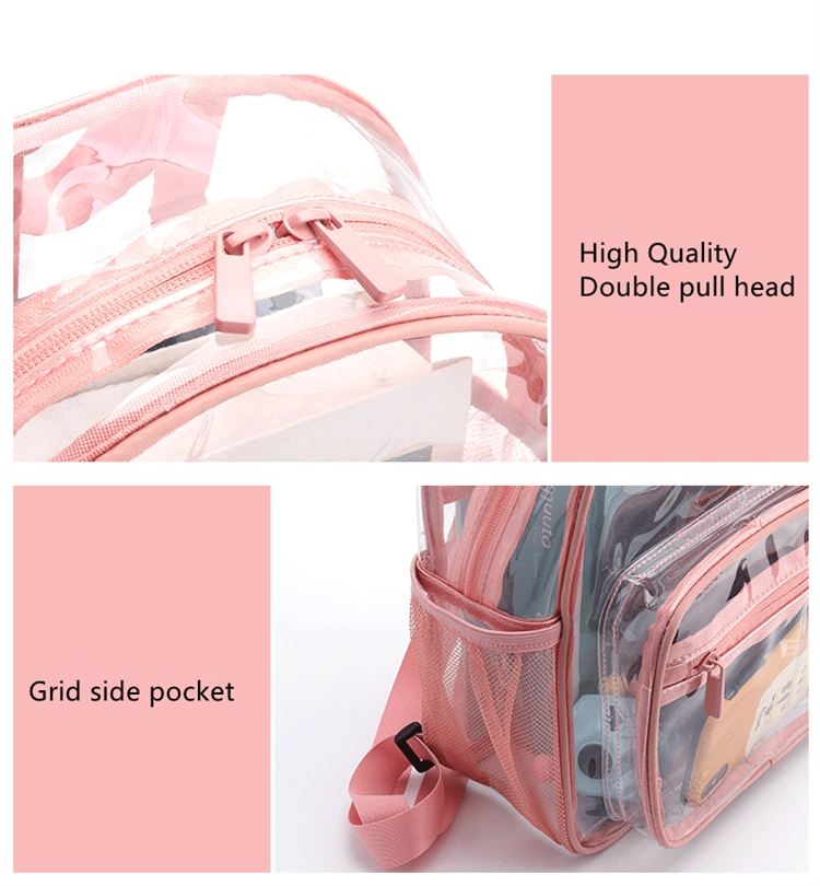 New PVC Transparent Backpack Cosmetic Waterproof Swimming Storage Bag